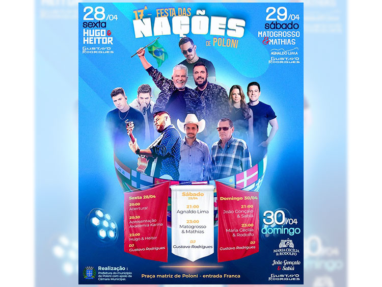 Macaubal e Poloni anunciam Festas das Nações » Jornal A Voz do Povo na Região Feliz a nação Macaubal e Poloni anunciam Festas das Nações » Jornal A Voz do Povo na Região Feliz a nação